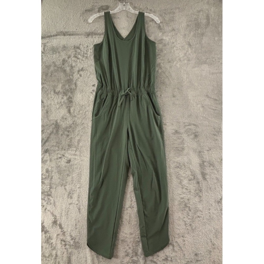 Patagonia Fleetwith Jumpsuit Womens XS Green Stretch One Piece Romper Pockets